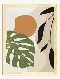 Boho Botanical Harmony Art Print - Oak