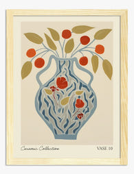 Modern Botanical Vase Art Print - Oak