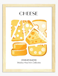 Golden Cheese Medley Art Print Oak