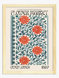Owen Jones Flower Garden Art Print - Oak