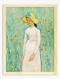 Van Goghs Serene Stroll Art Print - Oak