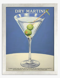 Martini Hour Elegance Art Print - Silver