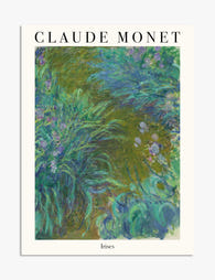 Monet’s Irises Garden Art Print - Unframed