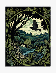 British Botanical Haven Art Print - Unframed