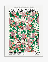 Owen Jones Flower Market Art Print - Unframed