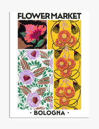 Bologna Flower Market Chic Art Print - Unframed