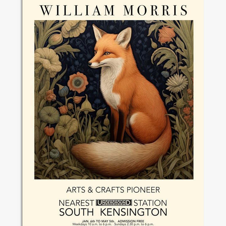 Konsttryck med rävar