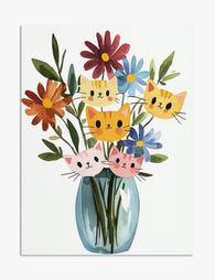 Whisker Blooms Art Print - Unframed