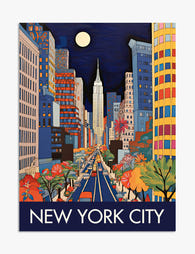 Moonlit Manhattan Magic Art Print - Unframed