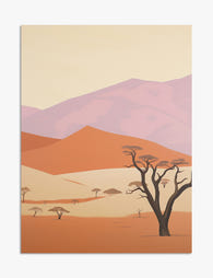 Desert Serenity Landscape Art Print - Unframed