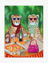 Chic Cheetah Picnic Art Print - Unframed