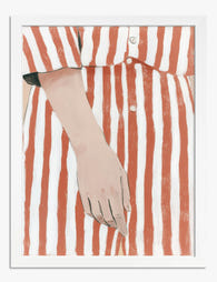 Striped Poise Art Print White