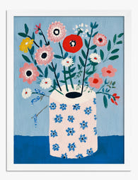 Bold Blooms for the Everyday Art Print White