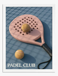 Pink Padel Power Art Print - White