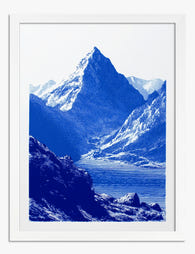 Alpine Blue Tranquility Art Print White