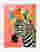 Zebra in Bloom Art Print - White