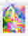 Colorful Machu Picchu Glow Art Print - White