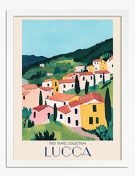 Tuscan Hillside Charm Art Print - White
