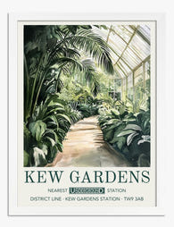 Kew Gardens Oasis Art Print - White