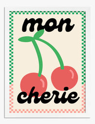Cherry Pop Delight Art Print White