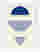 Indigo Geometric Balance Art Print - White
