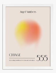 555 Angelic Change Art Print - White