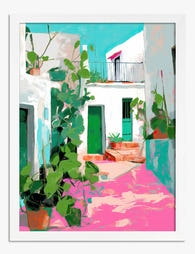 Sunlit Puglia Escape Art Print - White
