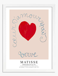 Matisse Heart Love Art Print - White