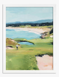 Coastal Fairway Vista Art Print - White