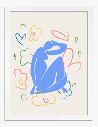 Matisse-Inspired Serenity Art Print - White