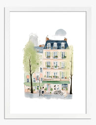 Parisian Charm Art Print - White