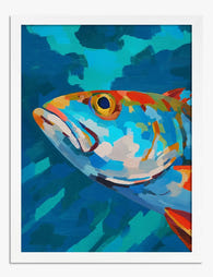 Vibrant Underwater Color Art Print - White
