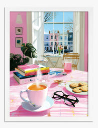 Pink Morning Ritual Art Print White