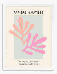 Matisse Pink Cutout Poster Art Print - White