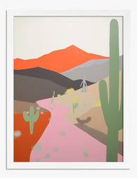 Sonoran Sunset Vista Art Print - White