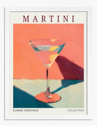 Martini Hour Vibes Art Print - White