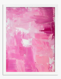 Pink Radiance Art Print - White