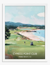 Pebble Beach Golf View Art Print - White