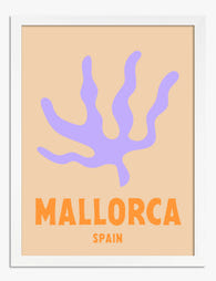 Mallorca Coral Vibes Art Print - White