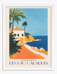 Coastal Italian Escape Art Print - White