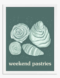 Sunday Morning Pastries Art Print - White