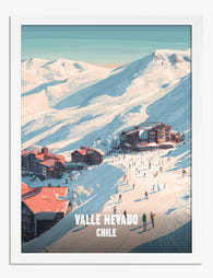 Valle Nevado Vista Art Print White