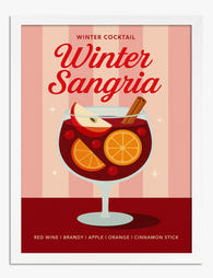 Winter Sangria Vibes Art Print - White