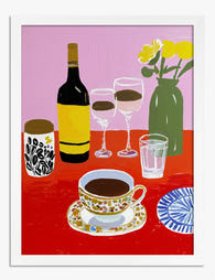 Bold Brunch Still Life Art Print White