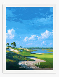 Sunlit Fairways at Sawgrass Art Print - White