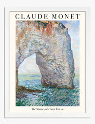 Monet – The Manneporte at Étretat Art Print - White