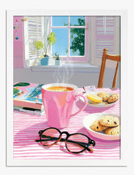 Pink Morning Ritual Art Print White
