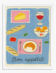 French Bistro Vibes Art Print - White