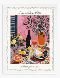 La Dolce Vita Table Art Print - White