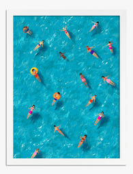 Poolside Vibes Collective Art Print White